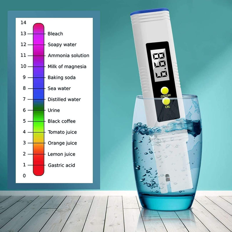 [Australia - AusPower] - pH Meter for Water, 0.01 High Accuracy 0-14 pH Measurement Range Digital pH Tester, Compact Size Easy to Read Water Test Pen for Drinking Water, Pool and Aquarium 