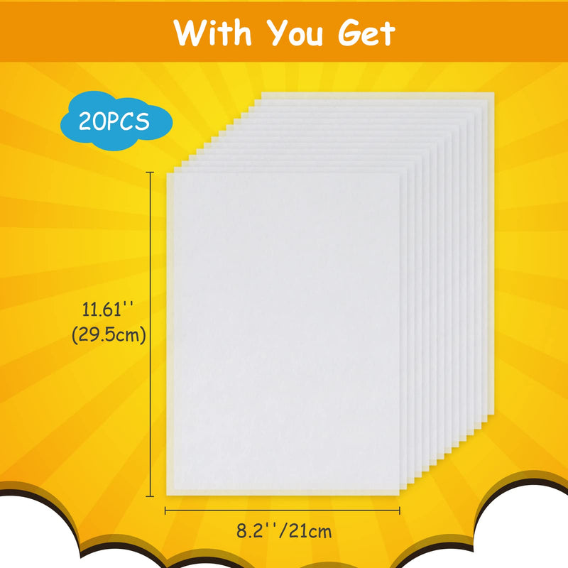 [Australia - AusPower] - Csyidio 20 Pieces Printable Shrink Plastic Sheets, Shrink Films Papers for Mother's Day Gifts Kids Creative Craft Projects (11.6 x 8.2 inches) 