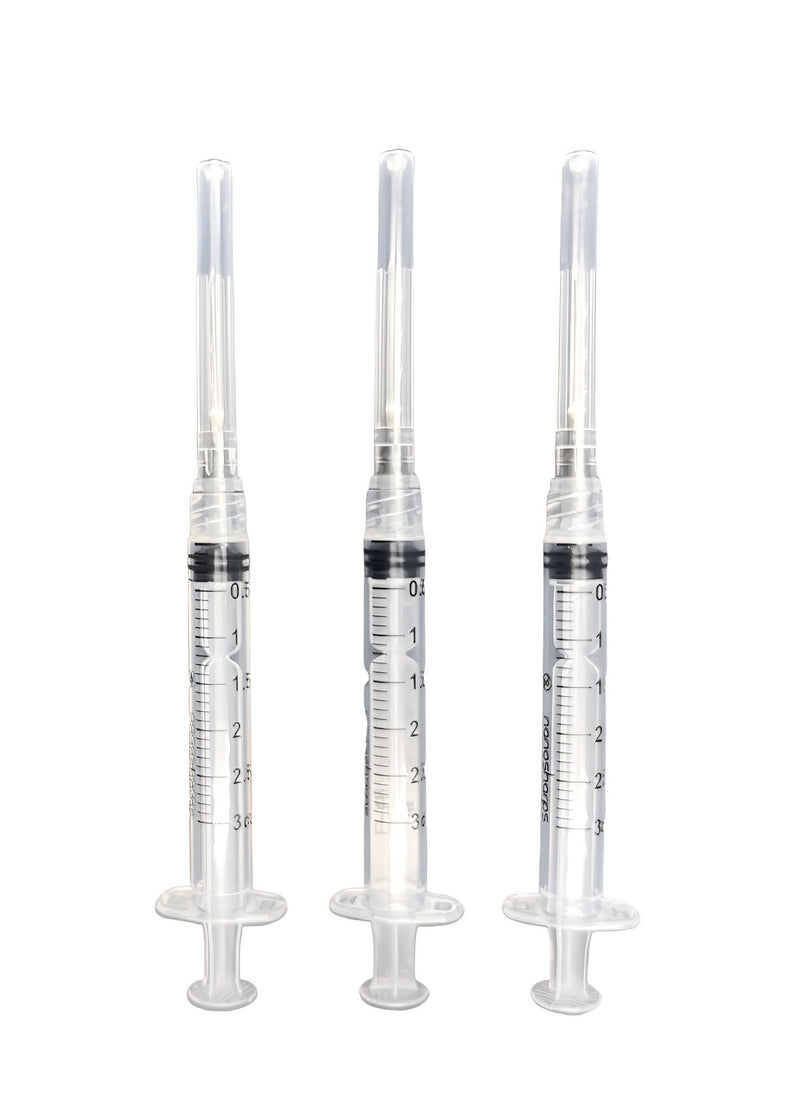 [Australia - AusPower] - 3ml 3cc Luer Lock Syringe with Needle (Box of 100), 22Gx1", Individually Packaged 22x1 