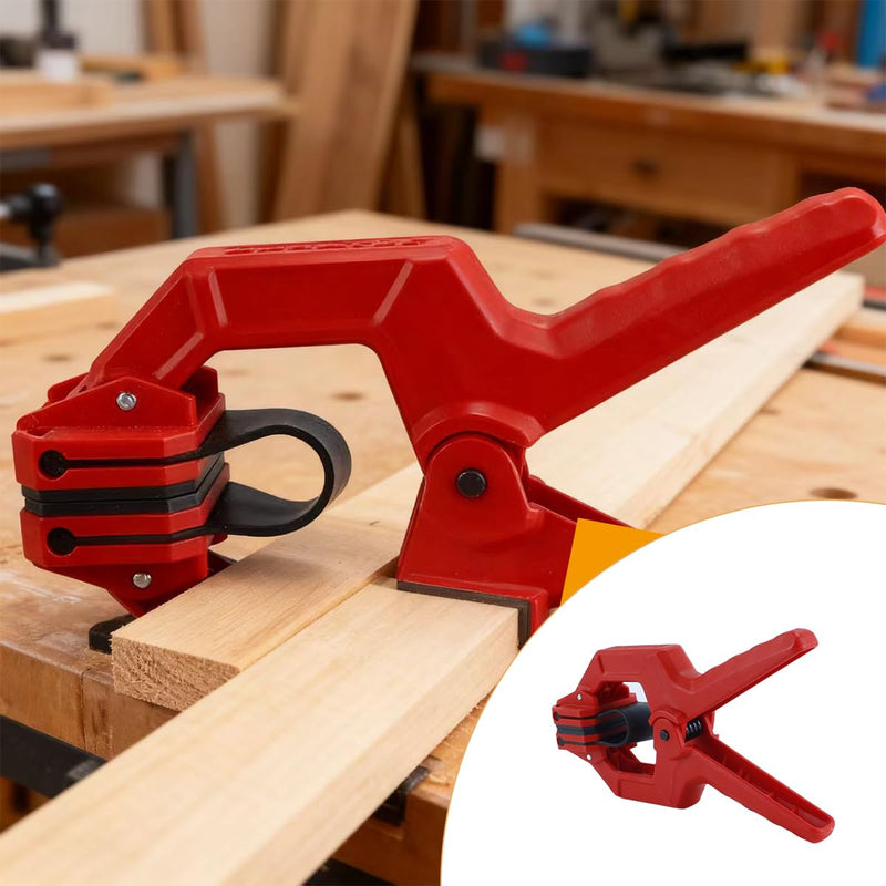 Spring Clamps Plastic Woodworking Clamp Type G with Rubber Band 50mm Carpenter's Clamp for Shelving Cabinet Edges Plywood Edging Lamination