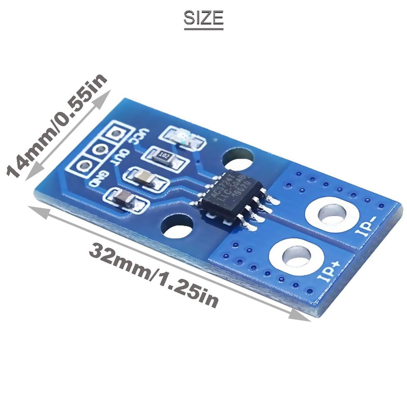 [Australia - AusPower] - 2 pcs Hall Current Sensor Module ACS724 50A Range AC/DC Hall Efect Current Sensor with Dupont Cable for Current Measurement 