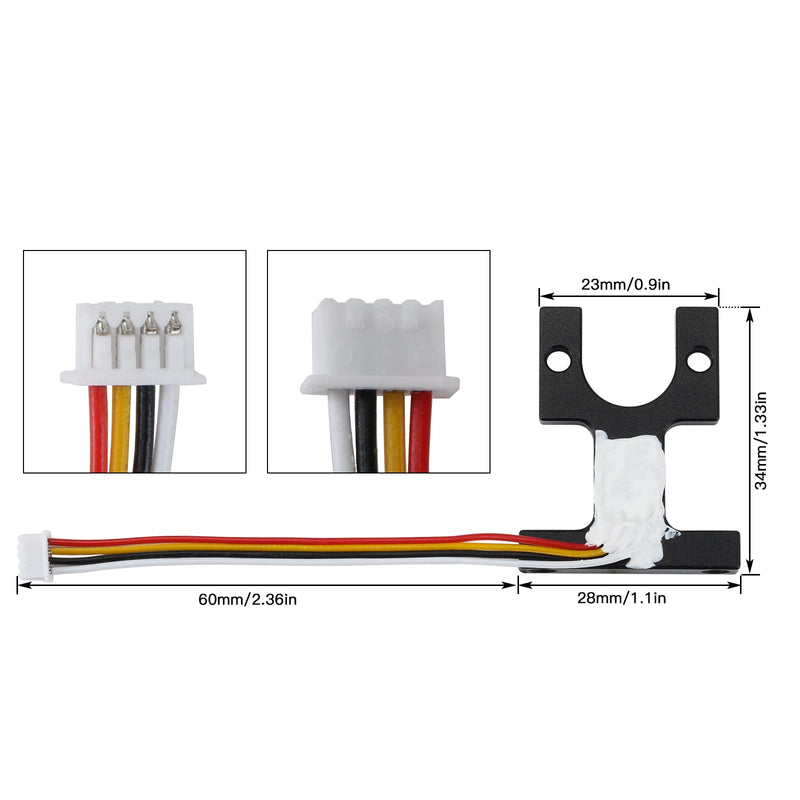 [Australia - AusPower] - BCZAMD Hotend Mounting Block Kit for Anycubi Vyperr Series (B C D), Strain Gauge Sensor Spare Parts The Hole Has No Thread for Automatic Leveling 3D Printer Parts Accessories 