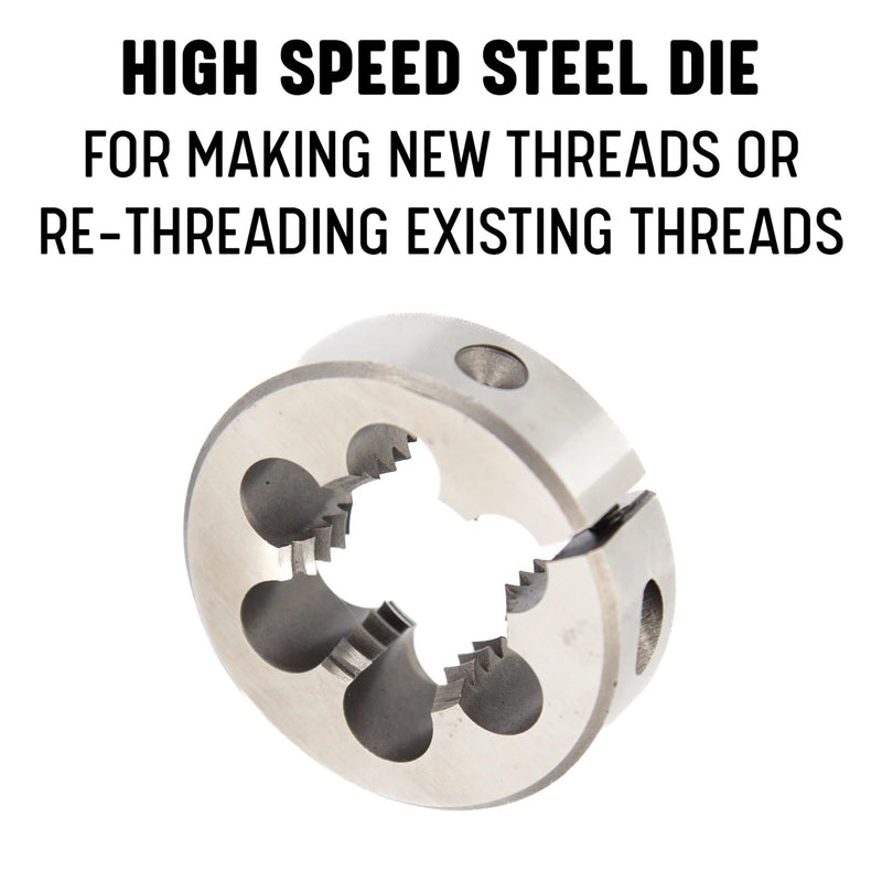 Drill America - DWTH112-12NPT 1/2 NPT 1-1/2" OD High Speed Steel Round Adjustable Pipe Die, DWT Series 1/2"-14 1-1/2" OD, Standard