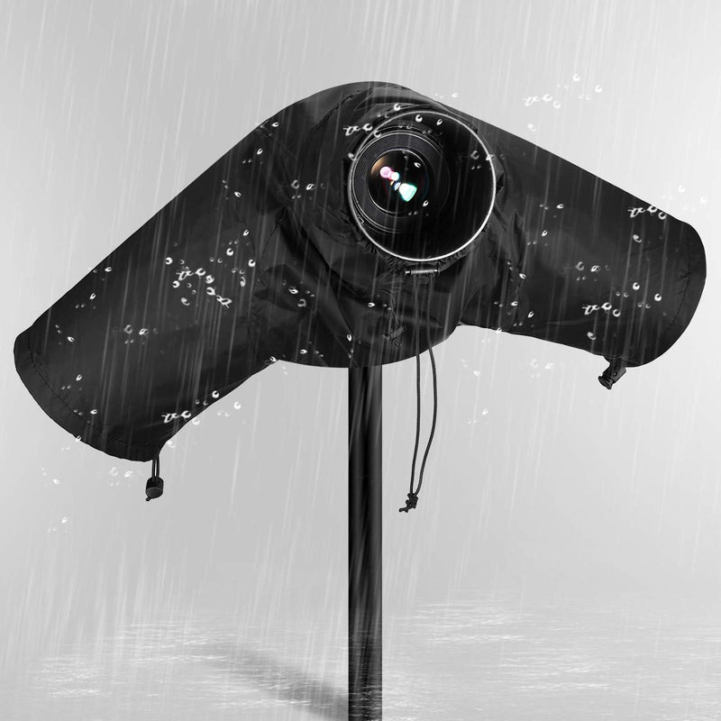 [Australia - AusPower] - Powerextra Professional Waterproof Camera Rain Cover Protector for Nikon Sony Pentax and Other Digital SLR Cameras, Great for Rain Dirt Sand Snow Protection (Black) 