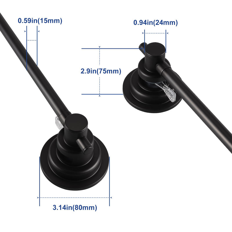 SLIIMU Suction Cup Towel Bar for Shower with 5 Hooks, 17-28 Inch Adjustable Long Bathroom Wall Washcloth Rack,Extendable Glass Shower Door Suction Rag Holder,Towel Rod for Bath Kitchen (Black) Black