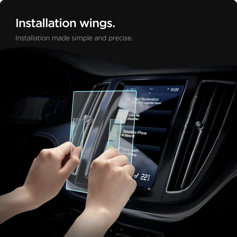 [Australia - AusPower] - Spigen Glas.tR Anti-Glare Matte Tempered Glass Screen Protector for Volvo XC90/XC60/XC40/S90/S60/V90/V60(2016-2021) 8.7 inch Screen - 1 Pack 
