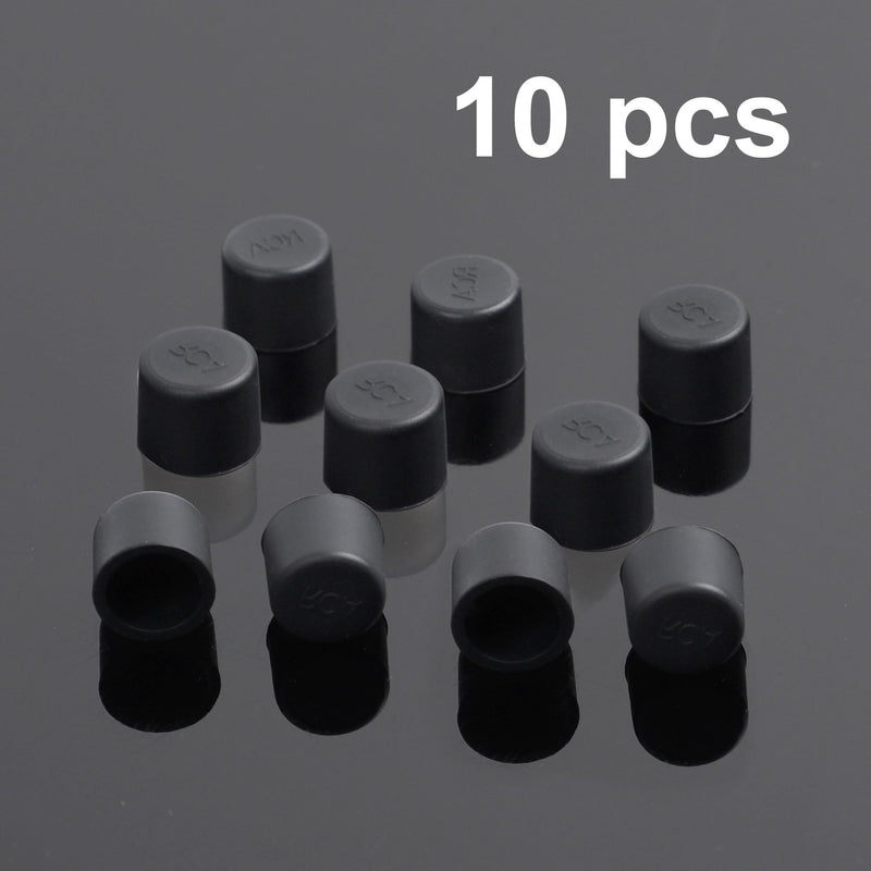 [Australia - AusPower] - uxcell Silicone RCA Female Connector Anti Dust Plug, 8mm Dust Proof Cap Protector Cover 10 Pcs Black 