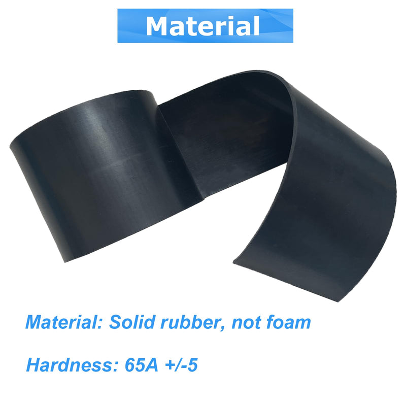 Solid Rubber Sheets,Rolls & Strips 1/8 (.125)" Thick X 12" Wide X 12" Long, Solid Rubber Strips for DIY Gaskets Crafts Pads Sealing Abrasion Supports Flooring Protection Warehouse 12"X12"X1/8" No Adhesive