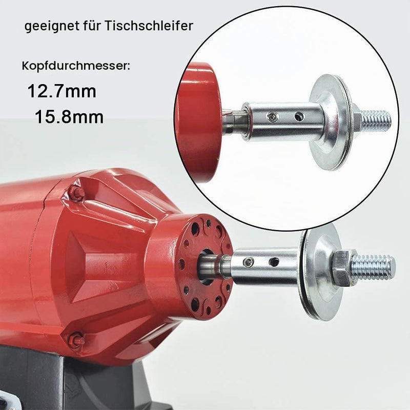 Shaft Mandrel Extension 1/2 Inch and 5/8 Inch / Motor Mandrel Thread Shaft Adapter for Polishing Sanding Discs / Suitable for Table Grinders head 1/2