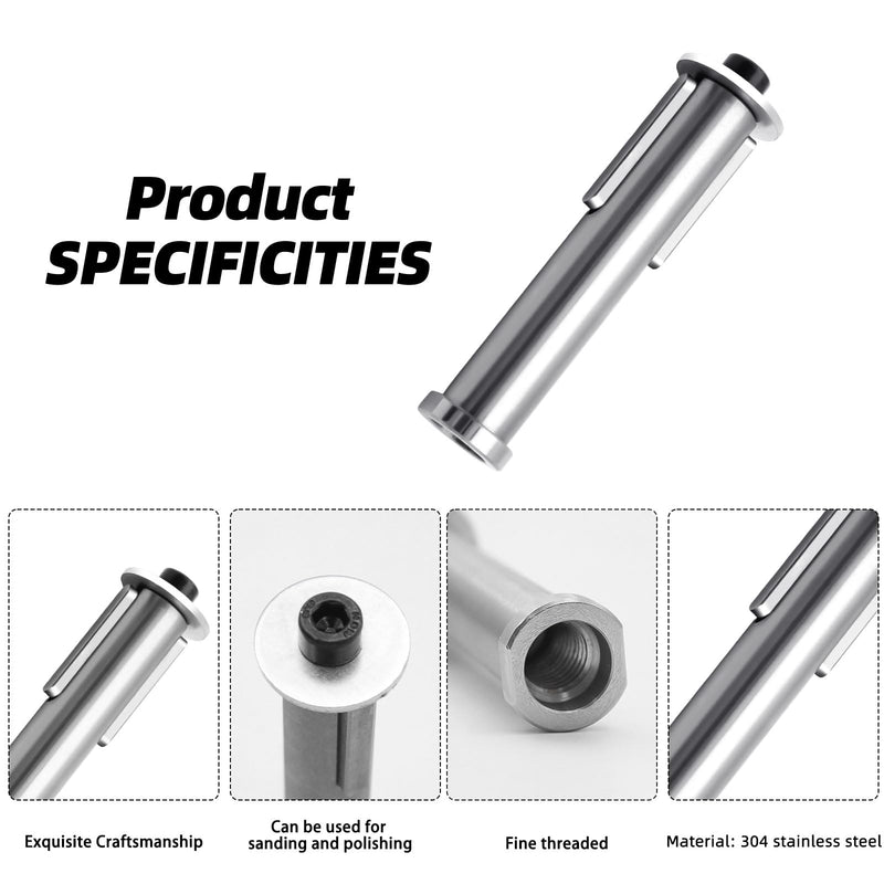 [Australia - AusPower] - WYYFXY® Silver M14 Thread Satin Roller Mandrel Adapter Mounting Mandrel M14 Thread Satin Machine Mandrel for Angle Grinder Roller Grinding Machine 