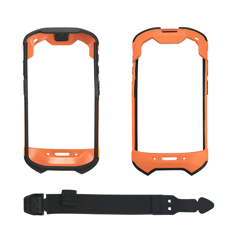 Protective Cover Bumper Case Rugged Boot with Hand Strap for Zebra TC51 TC510K TC52 TC56 TC57,Slim TPU Scanner Cover,Barcode Touch Mobile Computer Accessories (Orange) Orange