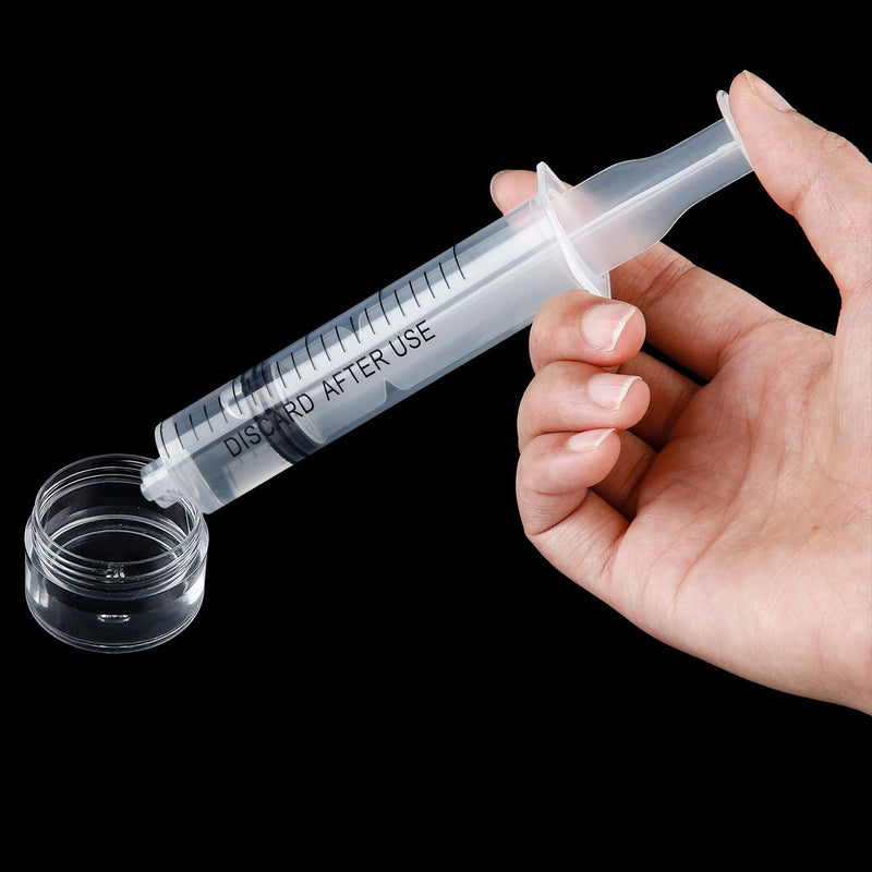 [Australia - AusPower] - TecUnite 20 Pack Syringe Without Needle, Plastic Curved Syringes for Epoxy Resin, Craft, Feeding Pets Animals, Oil or Glue Applicator(20 ML) 20 ML 
