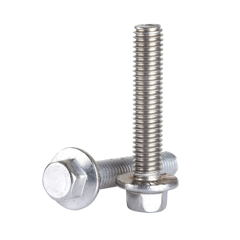 [Australia - AusPower] - Flanged Hex Head Bolt,Stainless Steel Exhaust Flange Bolts & Nuts for Exhaust Manifold Hardware Kit (4, M10x60) 4 