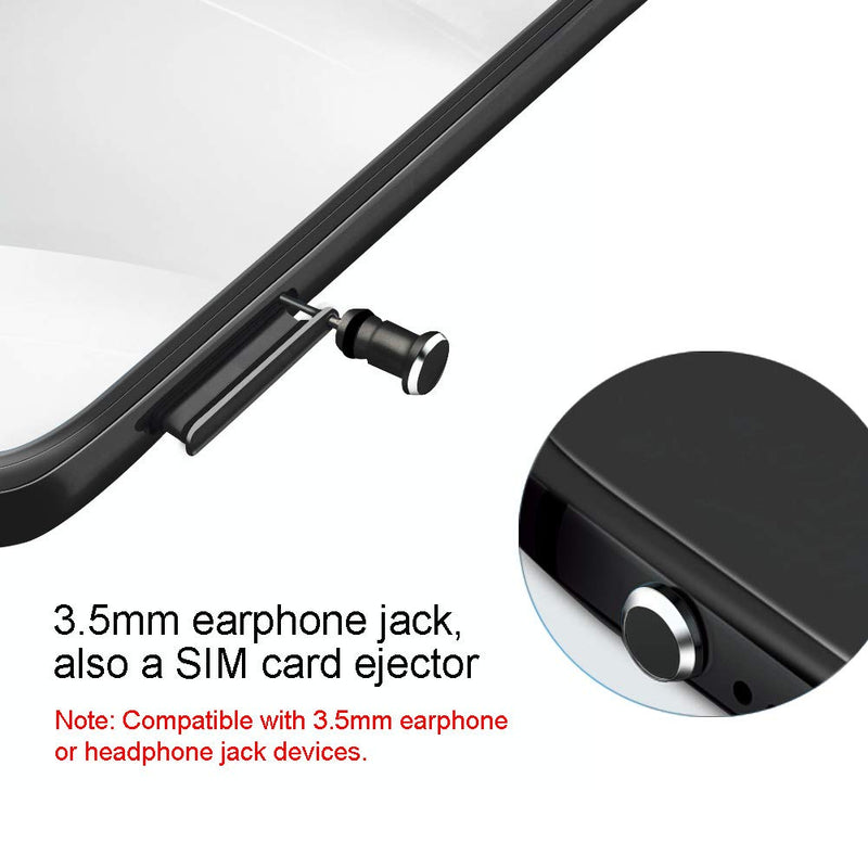 [Australia - AusPower] - USB Type C Dust Plugs Charging Port Cover Caps with Cable Protectors 2 Pack Compatible with Samsung Galaxy S23/S22/S21/S20+ Ultra/Z Flip 4/Z Fold 4 Pixel OnePlus (Black) Black 