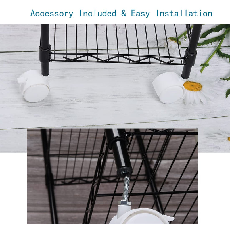 [Australia - AusPower] - 2 Inch Casters Swivel Stem Caster Wheel 1/4" - 20 x 1" New PP Furniture Shelving Casters Replacement Castors with Brakes (with Brake-White) With Brake-White 