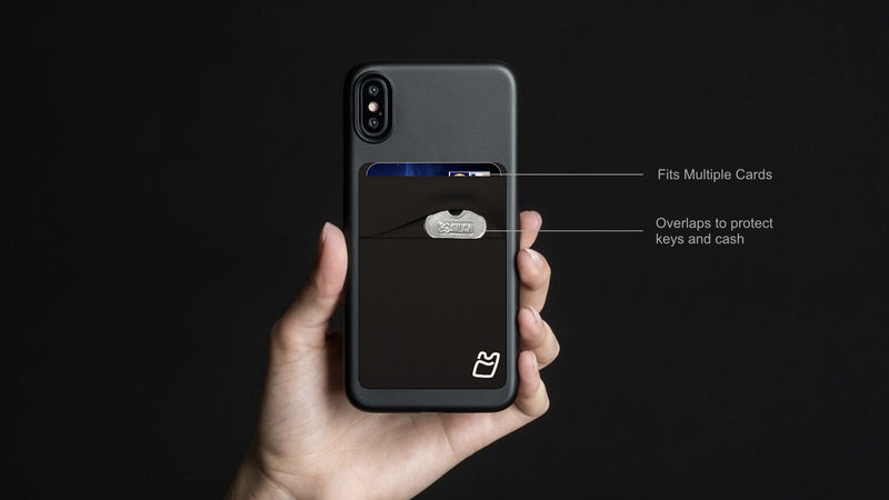 [Australia - AusPower] - Wallet | Card and Money Holder for Cell Phone | Sticks On Case (Black 2) Black 2 