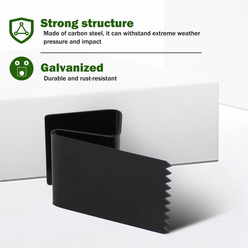 CNQLIS 40 Pcs Hurricane Window Clips Fit 1/2" to 3/4" Thick Plywood, Carbon Steel Plywood Hurricane Clips Reusable, Storm Window Clips Hardware for Hurricane Window Protectors