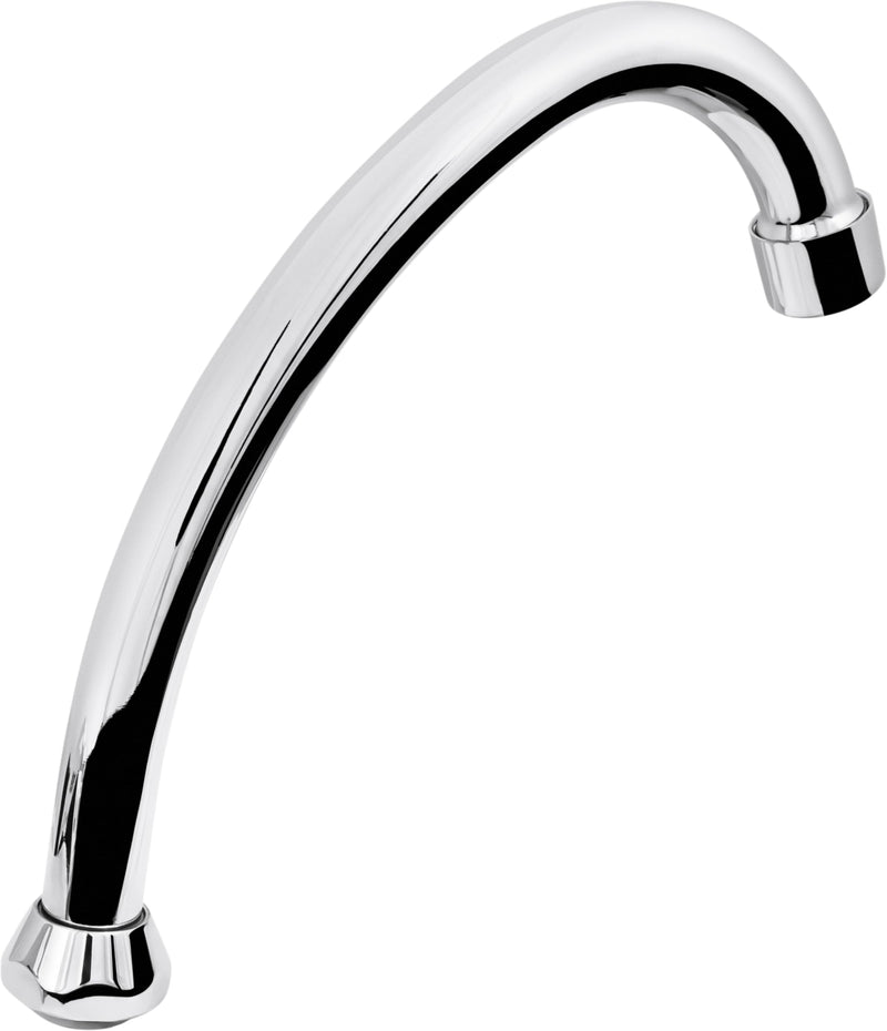 Cornat Spout HU 130 mm - Chrome Plated - With Aerator | Durable and rust-proof - flexible use - water spout - swivel spout - tap replacement parts - practical High pressure