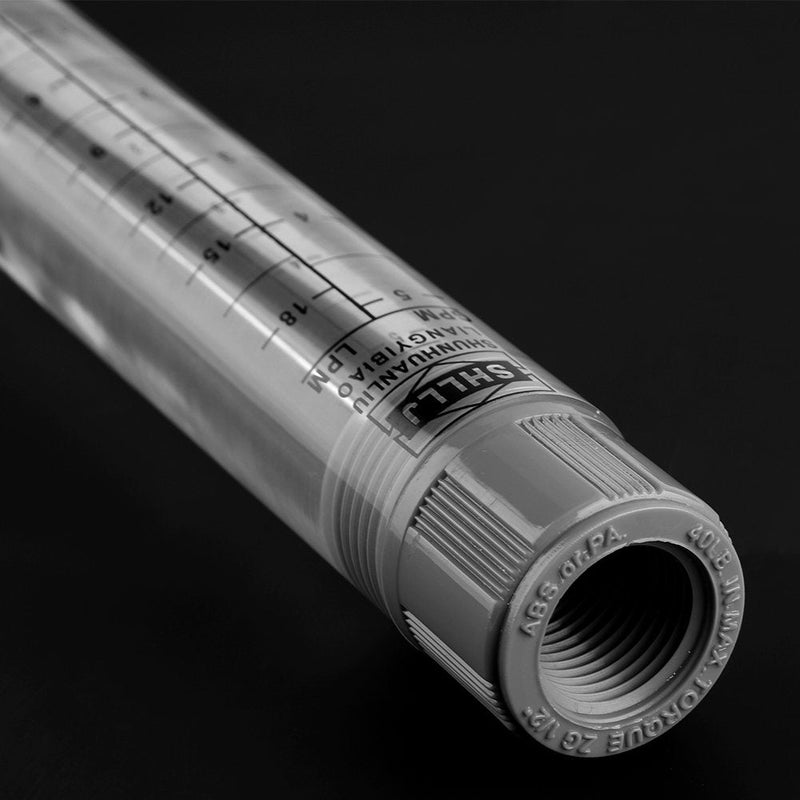 [Australia - AusPower] - Rotameter Flowmeter Plastic Tube for Water Gas Liquid 0.5-5 GPM / 1.8-18 LPM Industrial Pipeline 