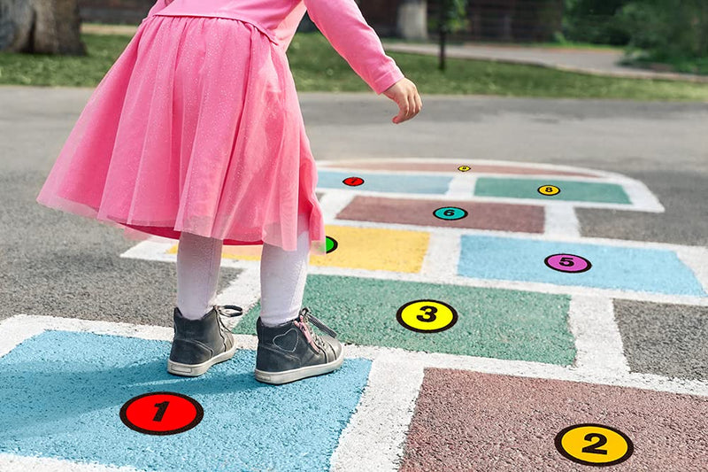 [Australia - AusPower] - WhatSign Line up Spots for Classroom Floor Number Stickers for Classroom 36Pcs Line up Dots Floor Decals Line up Numbers for Classroom Back to School Kindergarten Preschool Supplies 1-round 