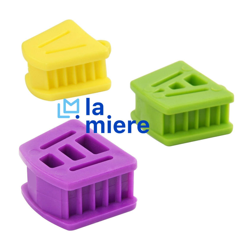[Australia - AusPower] - 6P Dental Silicone Mouth Props for Adults and Kids, 2 of Each Large, Medium, and Small Mouth Prop Bite Block Set 