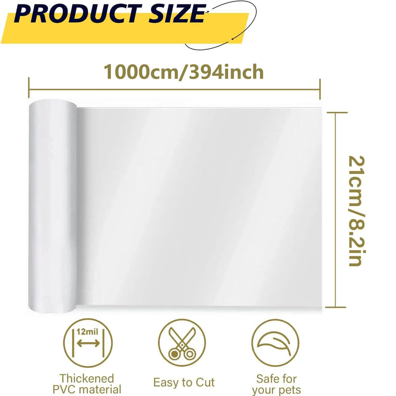 yongjoy Door Protector from Dog Scratching - Cat Scratch Door Frame Single Side Adhesive Protector Anti Dog Scratch Door Guard for Dogs Clear - 394" x 8.2" 394" x 8.2"