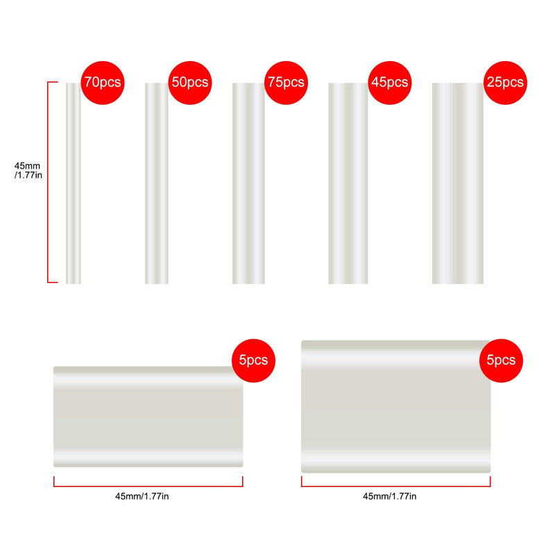 Heat Shrink Tubing Set 275 Pieces 3:1 45 mm Transparent Double-Walled with | Heat Shrink Tubing with Adhesive Coating Waterproof for Cable Insulation Solder Joints Shrink Connector Various Sizes