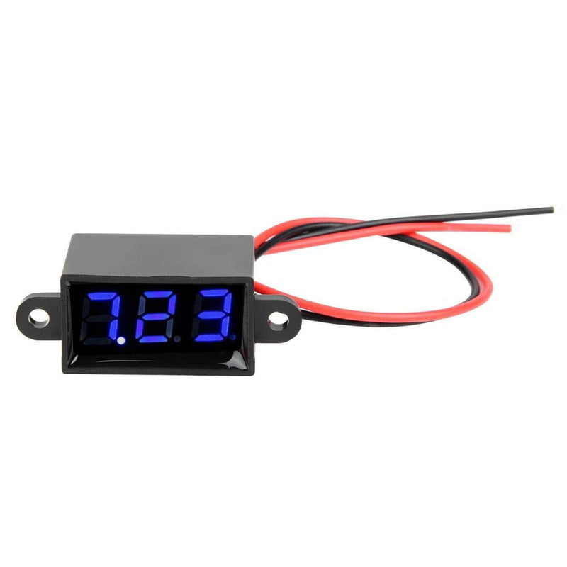 [Australia - AusPower] - Jeanoko Mini Digital DC Voltmeter 0.28 Inch Two-Wire 3.0V-30V Digital DC Waterproof, Dustproof and Drop Resistant Voltmeter Display Voltage Tester Meter 3 Colours(Blue) 