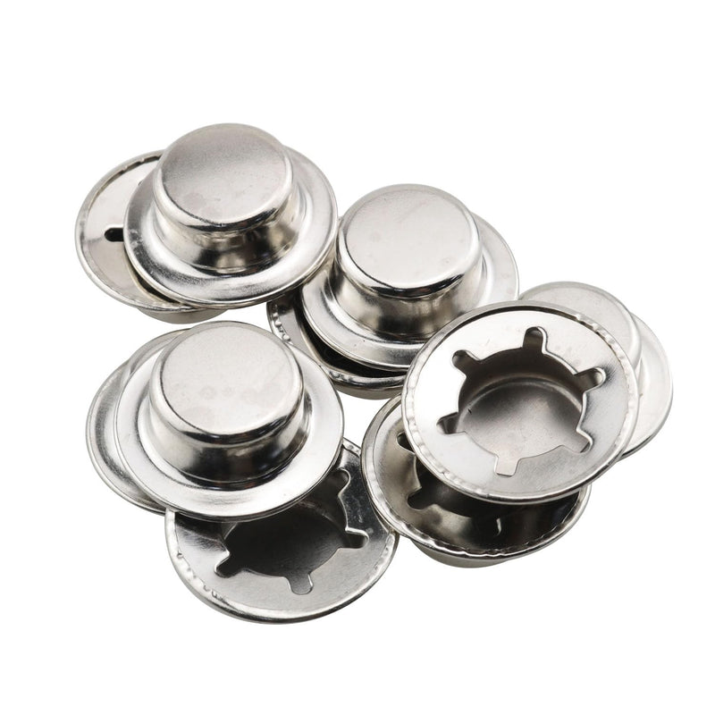 [Australia - AusPower] - 6PCS Axle Push Nut Fastener Axle Cover Nut Silver Spring Steel Push Nut Cover Stud for Lawn Mower and Wheelbarrow and Rolling Trash Cans 
