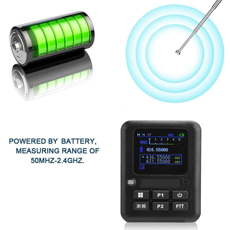 [Australia - AusPower] - Mini Radio Frequency Meter, Handheld Portable Frequency Counter, Walkie Talkies Mini Decoder, Handheld Portable Radio Frequency Counter Meter with Display Screen 