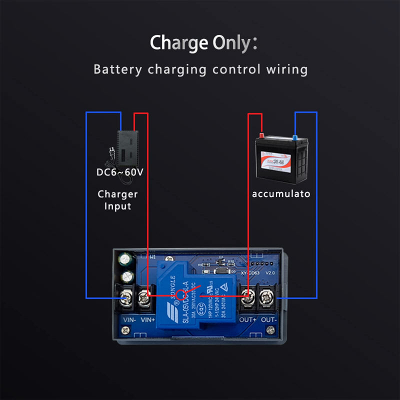 [Australia - AusPower] - DC 6V-60V Low Voltage Protector Disconnect Switch Module with LCD Display, 30A Under-Voltage Deficit Protector 