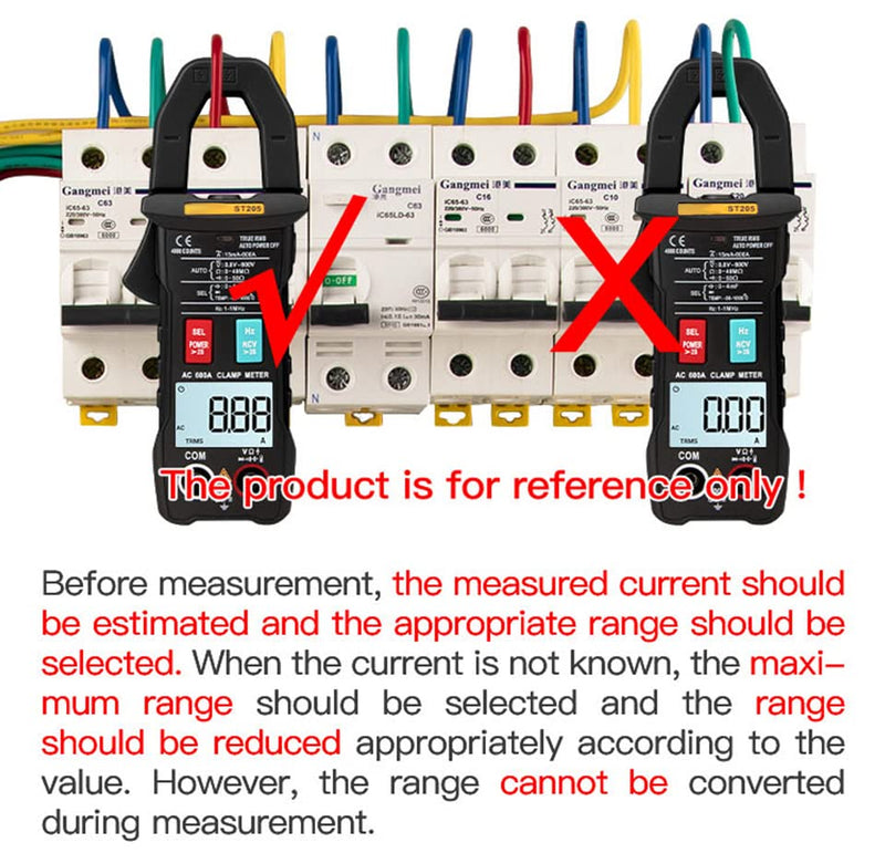 Digital Clamp Meter AC Current Multimeter DC/AC Voltage Ammeter Voltage Tester Amp Hz Capacity NCV Ohm Test