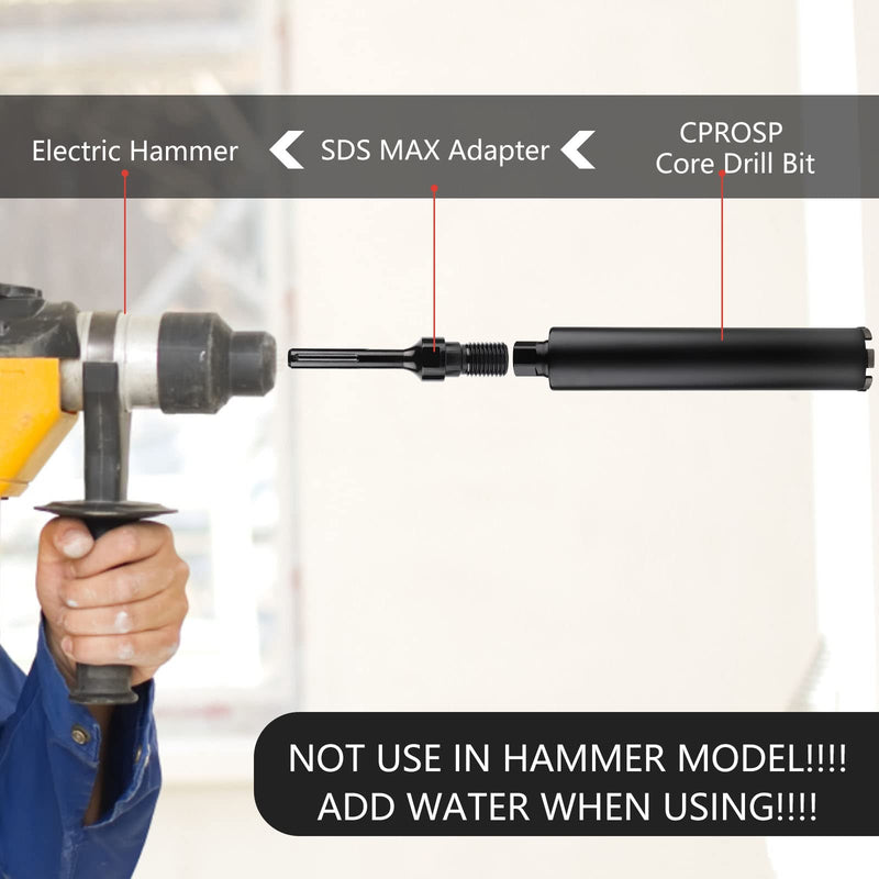 [Australia - AusPower] - CPROSP SDS MAX Adapter to 1 1/4 Inch UNC Diamond Drill Bit Adapter for Core Drill SDS MAX Adapter to UNC 1/4-1 