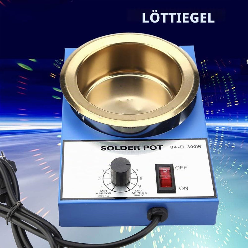 Soldering Pot, 220V 100mm Desoldering Bath, Melting Oven, Soldering Pot Tin Bath, Soldering Bath, Melting Pot, 300W, EU Plug