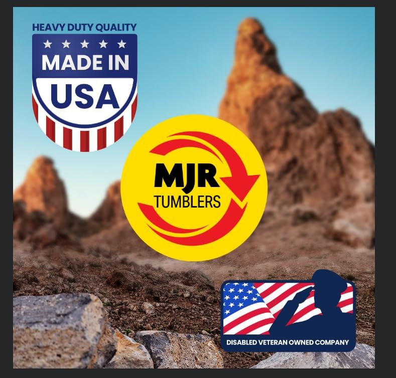 [Australia - AusPower] - Refill Grit Kit w MJR Tumblers Premium Quality Extreme Polish 12,000 Grit Sub Micron Aluminum Oxide Polish for Unparalleled Results. For 3lb Rock Tumblers w Silicon Carbide, Disabled and Veteran Owned for 3lb barrel 