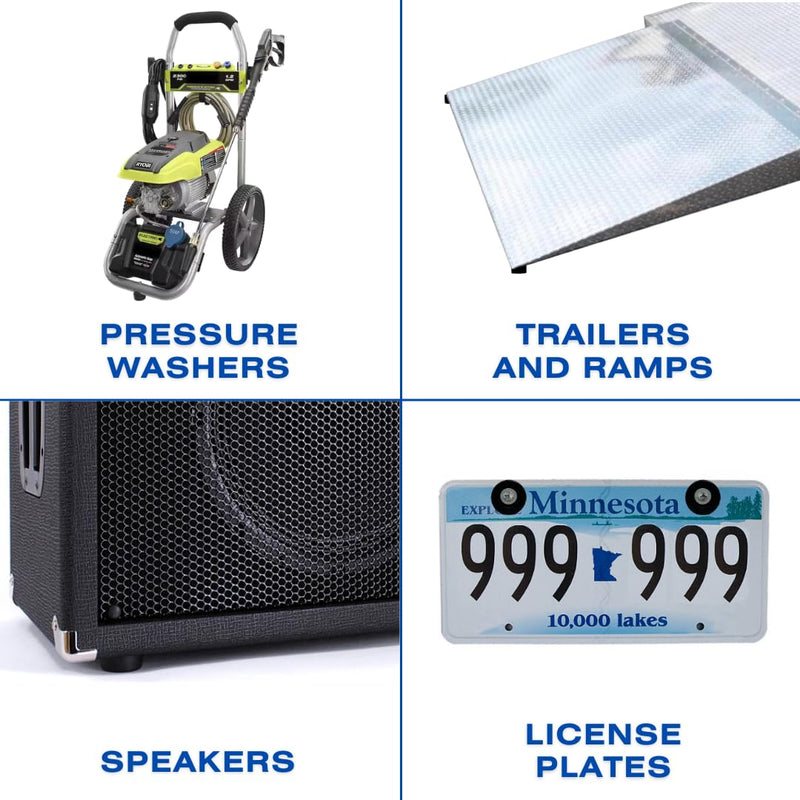 [Australia - AusPower] - 8 Pack Bumper Feet with Stainless Steel Washers, 1 Inch, Waterproof Isolation/Anti-Vibration Bumper Feet for License Plates, Air Compressors, Pressure Washers, Speakers, and Other Machinery 8 
