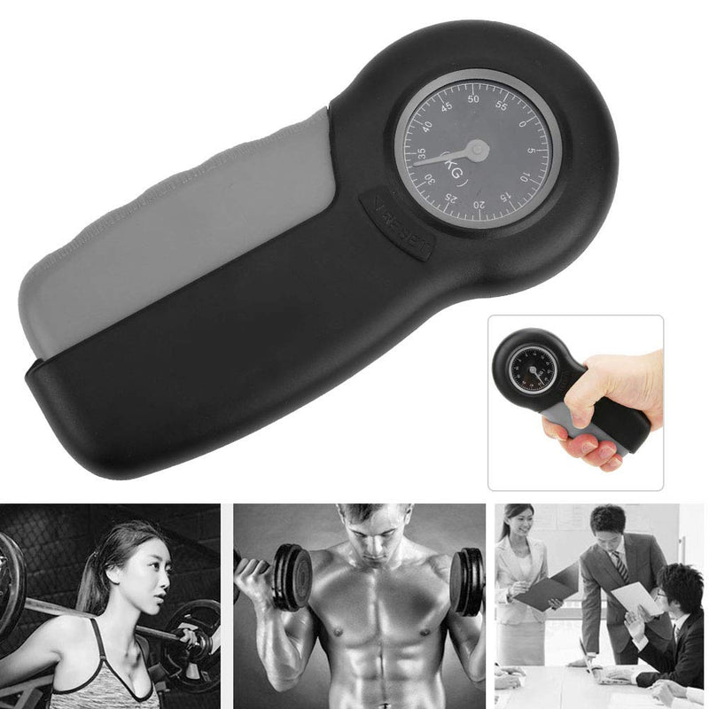 [Australia - AusPower] - Hand Dynamometer, Mechanical Grip Strength Tester Measurement Meter, Hand Gripper Grip Gauge for Grip Strength Measurer Black Grey 