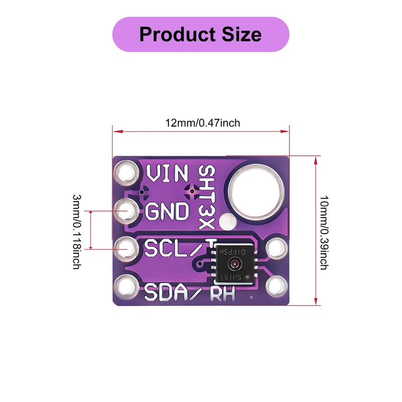 [Australia - AusPower] - 3pcs GY-SHT31-D Temperature and Humidity Sensor Module Digital Output 2.4V-5.5V IIC I2C Interface Compatible with Arduino Raspberry Pi 