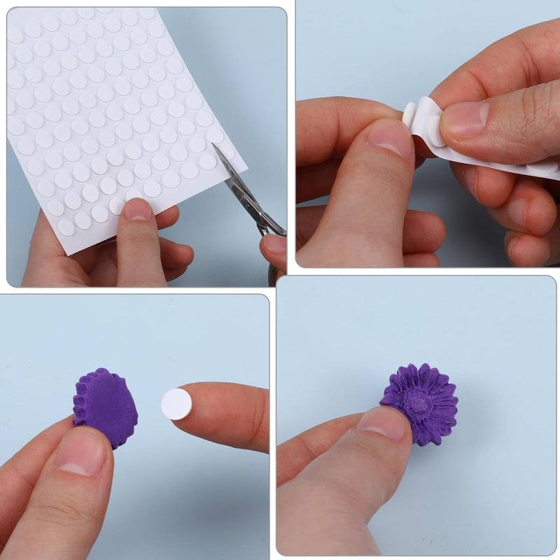 10 Sheet Foam Dots Double-Sided 1000 Pcs Round Adhesive 3D Craft Foam Tape for Scrapbooking Mini Foam Stickers for Art Crafts DIY Handmade Card Making (0.3 inch & 0.4 inch) 0.3 inch & 0.4 inch