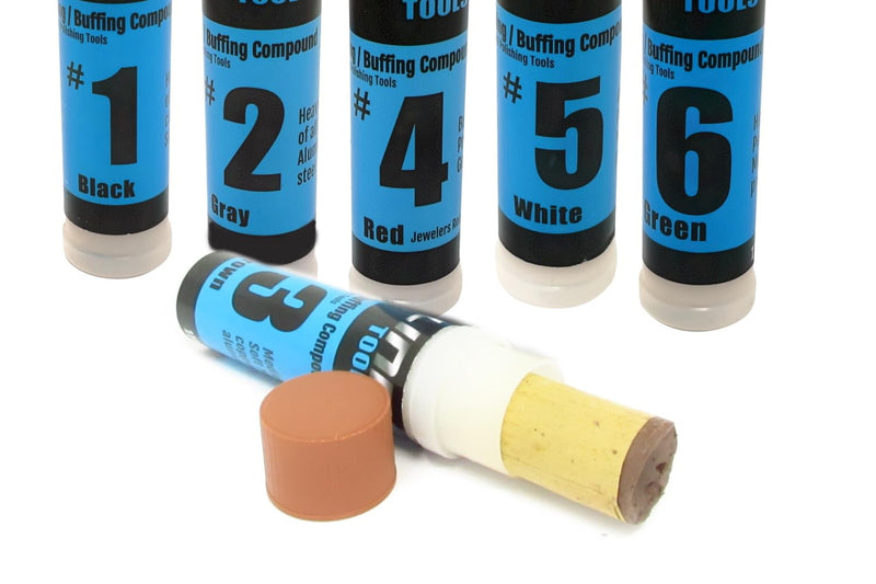 [Australia - AusPower] - LINE10 Tools Buffing and Polishing Compound for Metal, Set of 6 4 oz, Large 