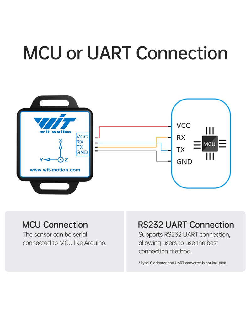 【WT901C-232 9-Axis Vibration Inclinometer】 High-Stability Acceleration+Gyro+Angle (XY 0.05° Accuracy)+Digital Compass, Triaxial MPU9250 Gyroscope Sensor【Kalman Filtering】 for Arduino, Raspberry Pi