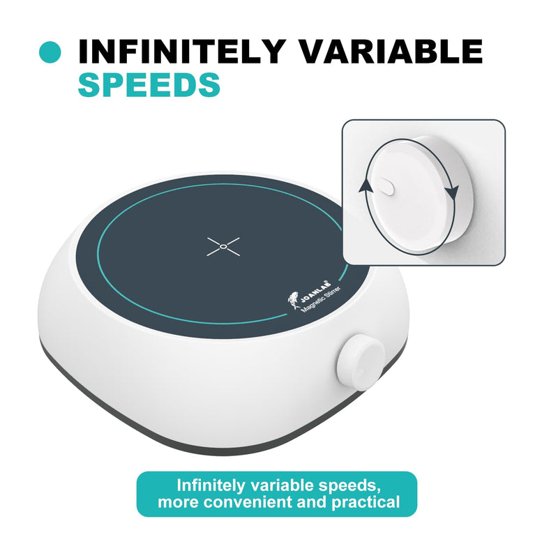 JOANLAB Mini Stir Plate Magnetic Lab Stirrer with Stir Bar,Magnetic Mixer 3000ml MS5