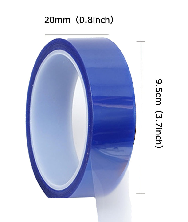 [Australia - AusPower] - Heat Tape for Sublimation,3 Rolls 20mmX33m(108ft),Heat Resistant Tape for High Temperature,Heat Transfer Adhesive Tape,Sublimation Tape,No Residue(Blue Colors) Blue 