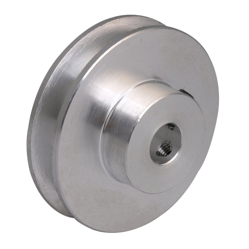 [Australia - AusPower] - CNBTR 8mm Fixed Bore Single Groove Pulley Wheel Silver Aluminum Alloy 41x16x8mm for Motor Shaft 3-5mm PU Round Belts 41*8mm 