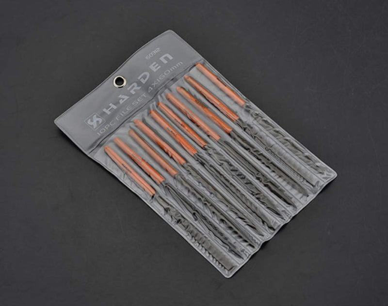 [Australia - AusPower] - Edward Tools 10 Piece Diamond Needle File Set - Harden Alloy Steel with Precision Diamond Coating Grit - Tool for Metal, Wood, Jewelry Making, Hobby - Includes Round, Flat, Square Files, Etc 