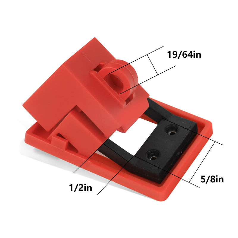 [Australia - AusPower] - Circuit Breaker Lockout Device - 16 Pack Compatible 120/277 Volt, Clamp-on Single Pole Breaker Lock Out Device 16 PCS Breakers Lockout Universal Electrical for Loto Station Lock Out Tag Out Set 