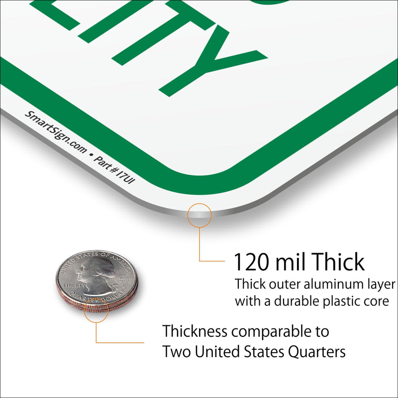 SmartSign 18 x 12 inch Reserved For Persons With Limited Mobility Parking Sign, 120 mil Aluminum Composite (ACM), Engineer Grade Reflective Material, Green/White, USA-Made, 100-Years of Sign Expertise 12" x 18" EG Reflective ACM
