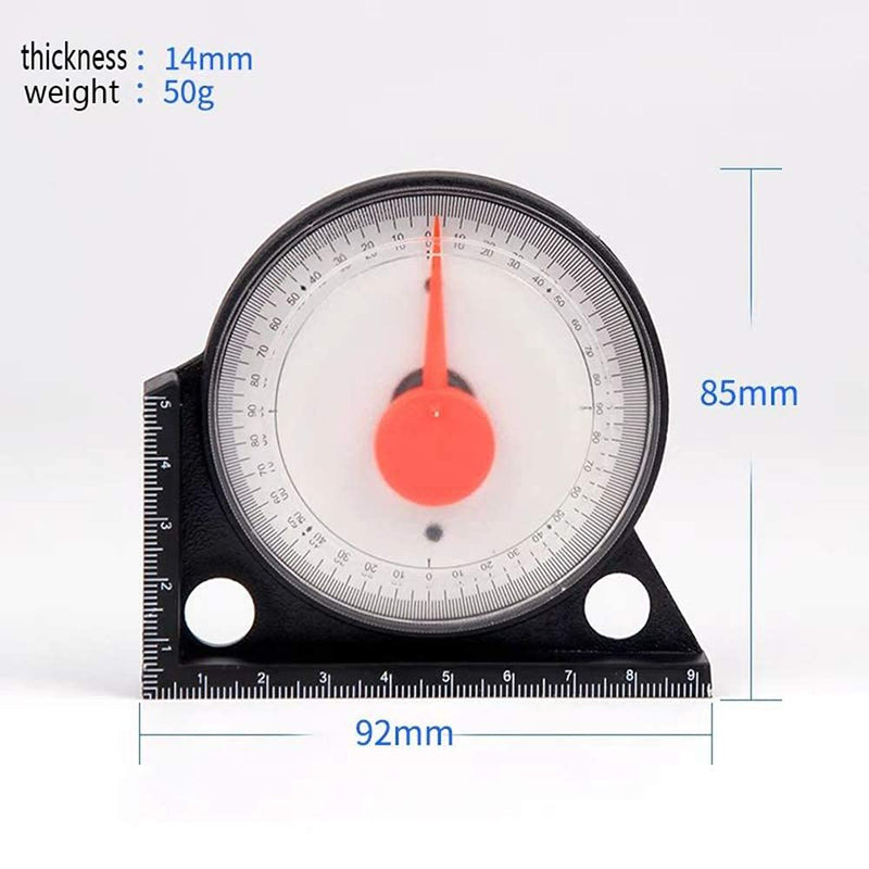 [Australia - AusPower] - ANCLLO Mini Inclinometer Measuring Tool Protractor Inclinometer Angle Finder Inclinometer with Magnetic Base 