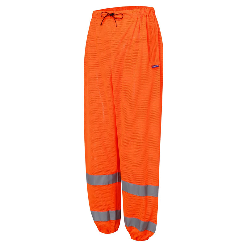 A-ASFETY High Visibility Reflective Traffic Safety Work Mesh Road Pants Medium Orange