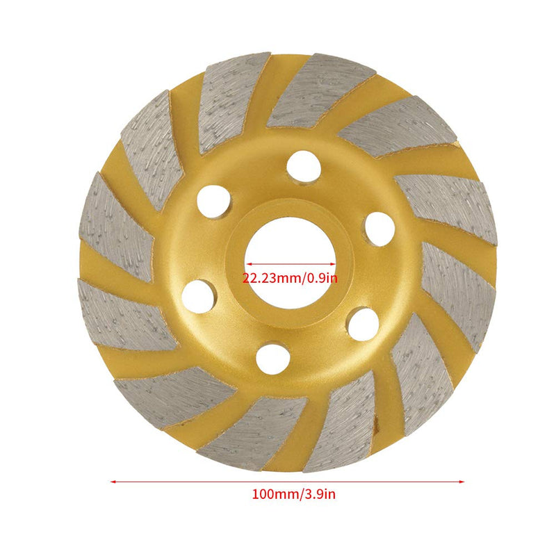 [Australia - AusPower] - 100 Grinding Wheel 6 Holes 100mm*4.5mm Diamond Segment Disc for Grinding Concrete Marble 